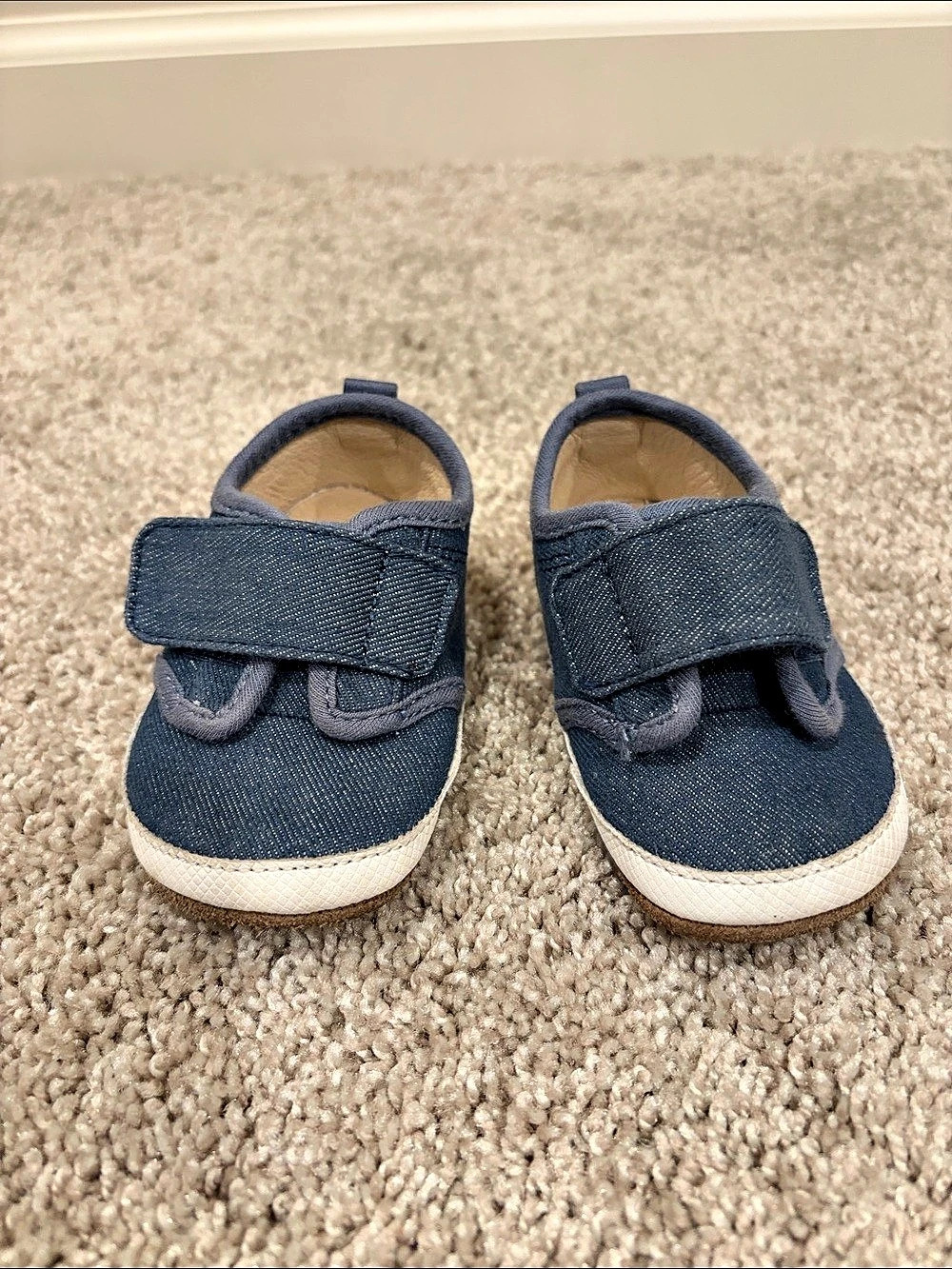 Robeez Steven Low Top Denim Blue Sneakers Baby 9-12M